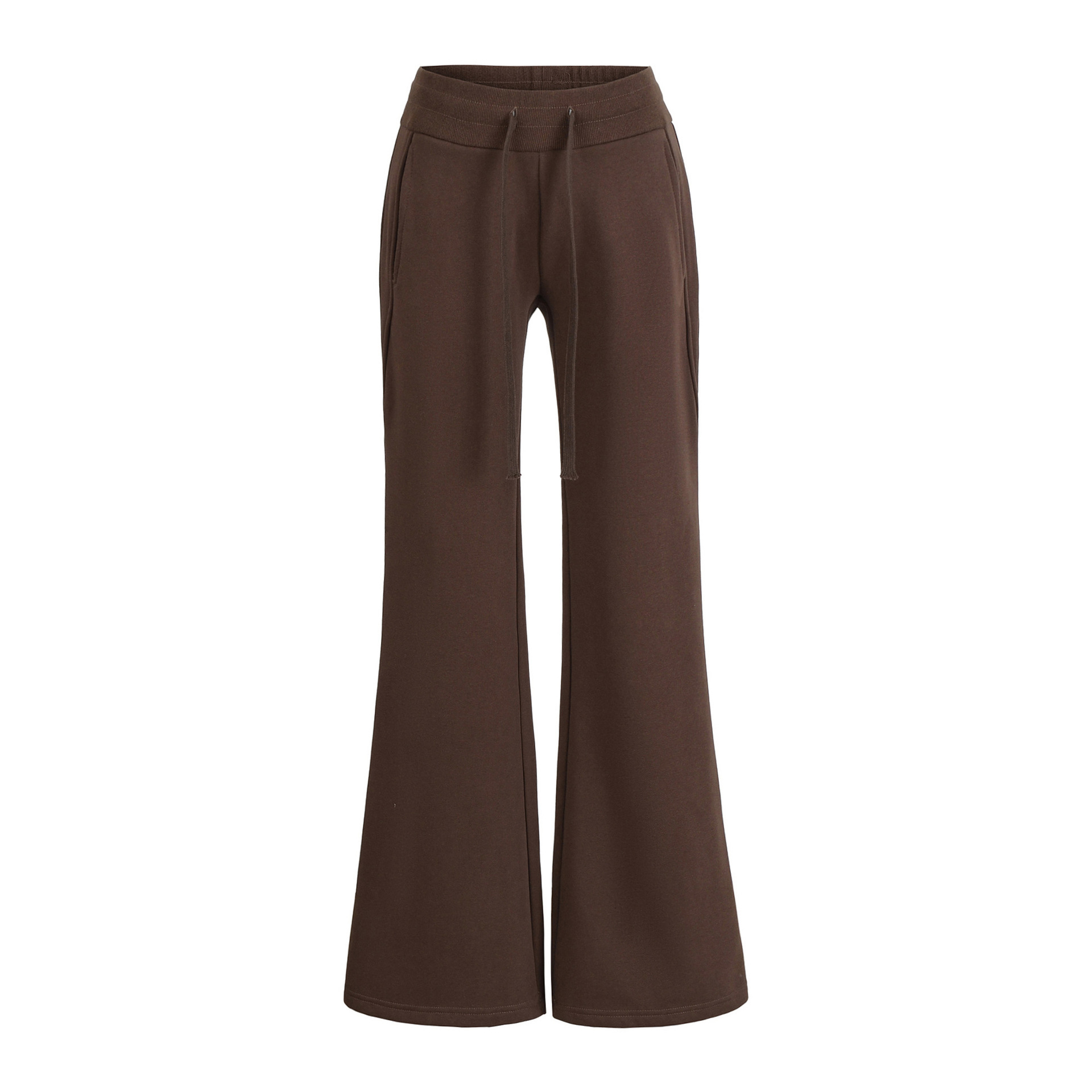 Women's Corduroy-Lined Low Waist Boot Cut Pants-Elastic Waist Loose Casual Lounge Sweatpants for Autumn Winter
