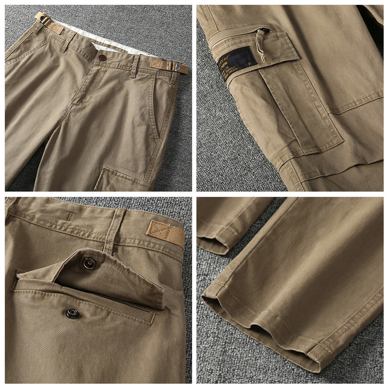 Wholesale Men's Baggy Cargo Pants Designs Mens Cargo Pants Big Pocket Cotton Pants Men