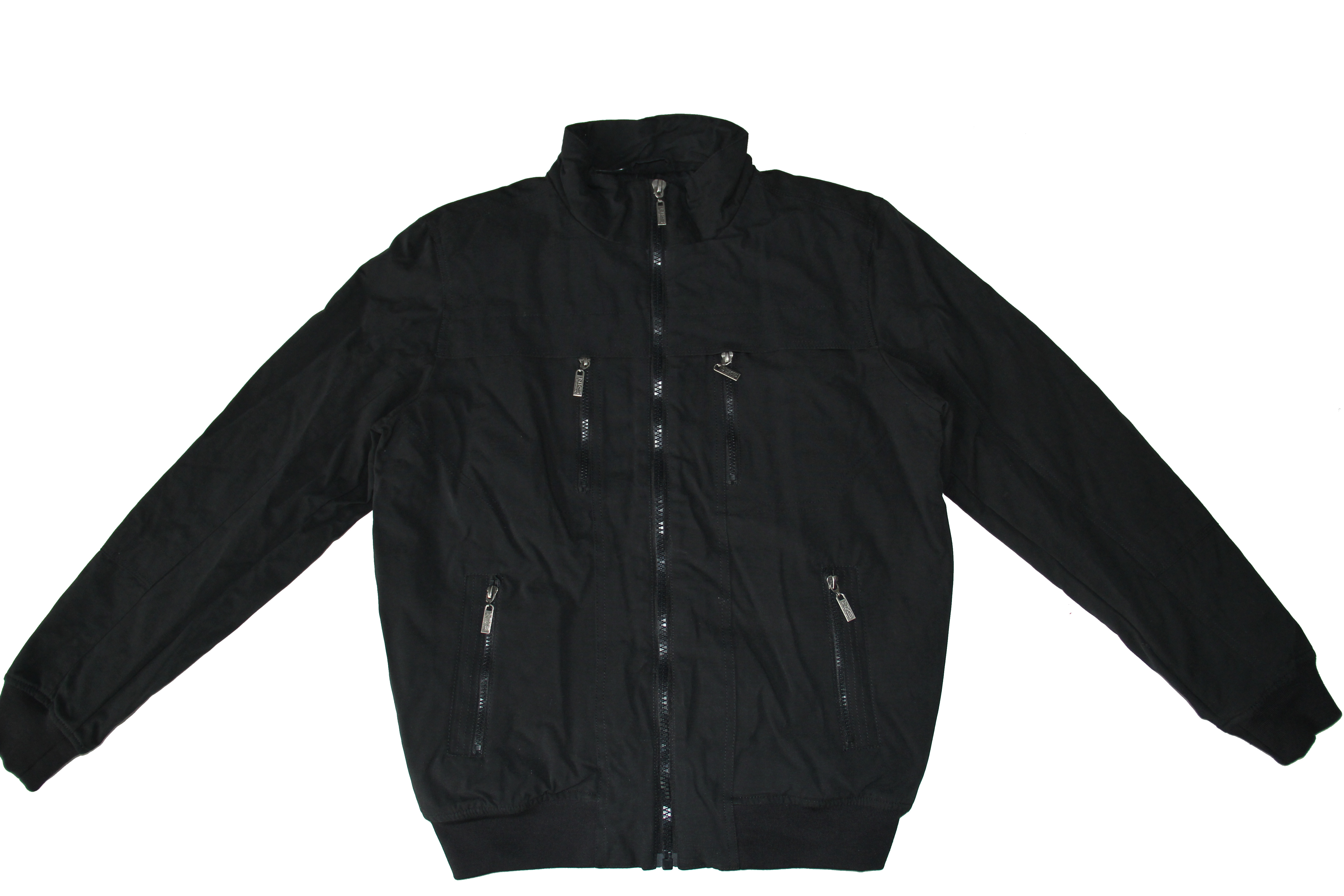 Fashion Branded Custom Color Nylon Man Light Weight Bomber Outwear Coat Full Zip Black Windbreaker Running Jacket