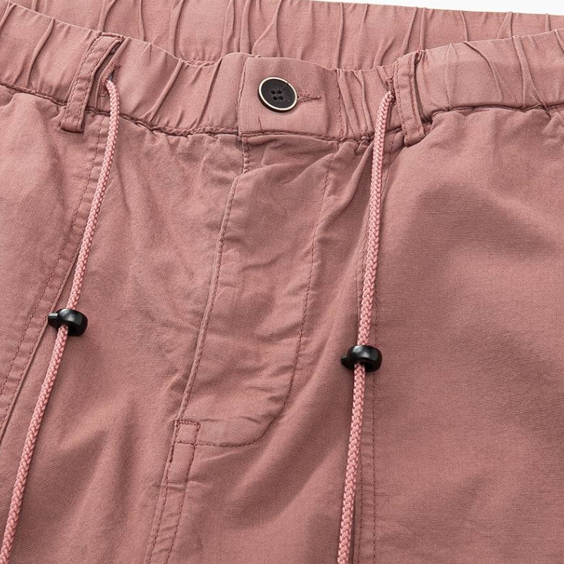 Manufacturer Custom Cargo Pants 190GSM Distressed Woven Gym Wear Retro Casual Flat Men's Loose Sports Overalls Low MOQ