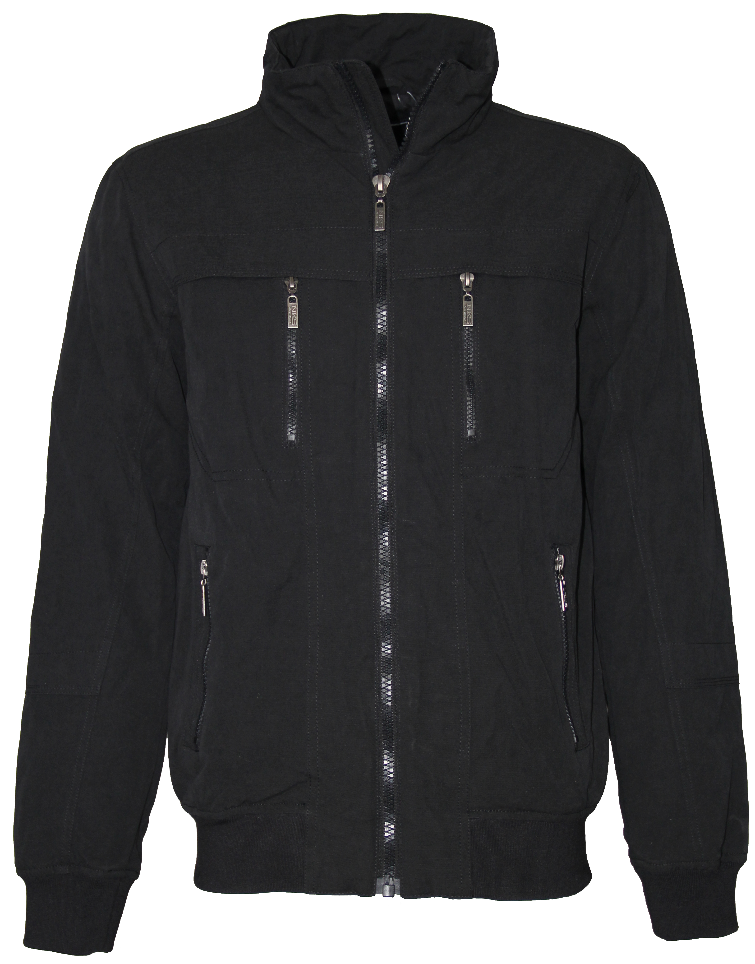 Fashion Branded Custom Color Nylon Man Light Weight Bomber Outwear Coat Full Zip Black Windbreaker Running Jacket