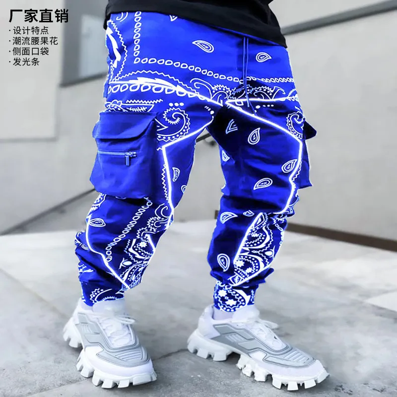 Men's Stacked Sweat Trousers High Street Hip Print Jogger Track Pants Flare Sweat Pants