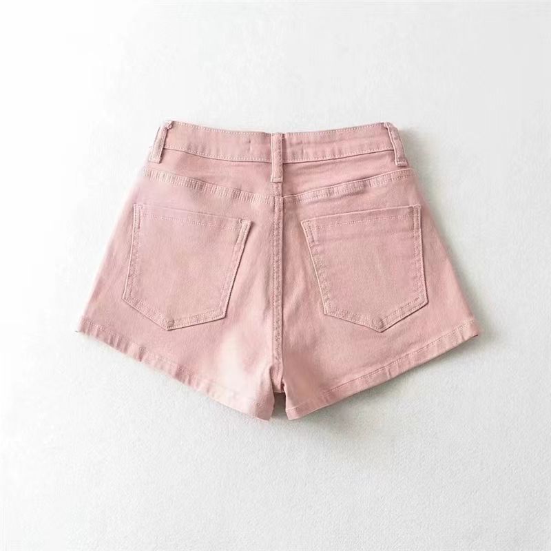 Trendy Design Butt Lifting Skinny High Waist Cropped Pants Stretch Fit Women's Summer Denim Shorts