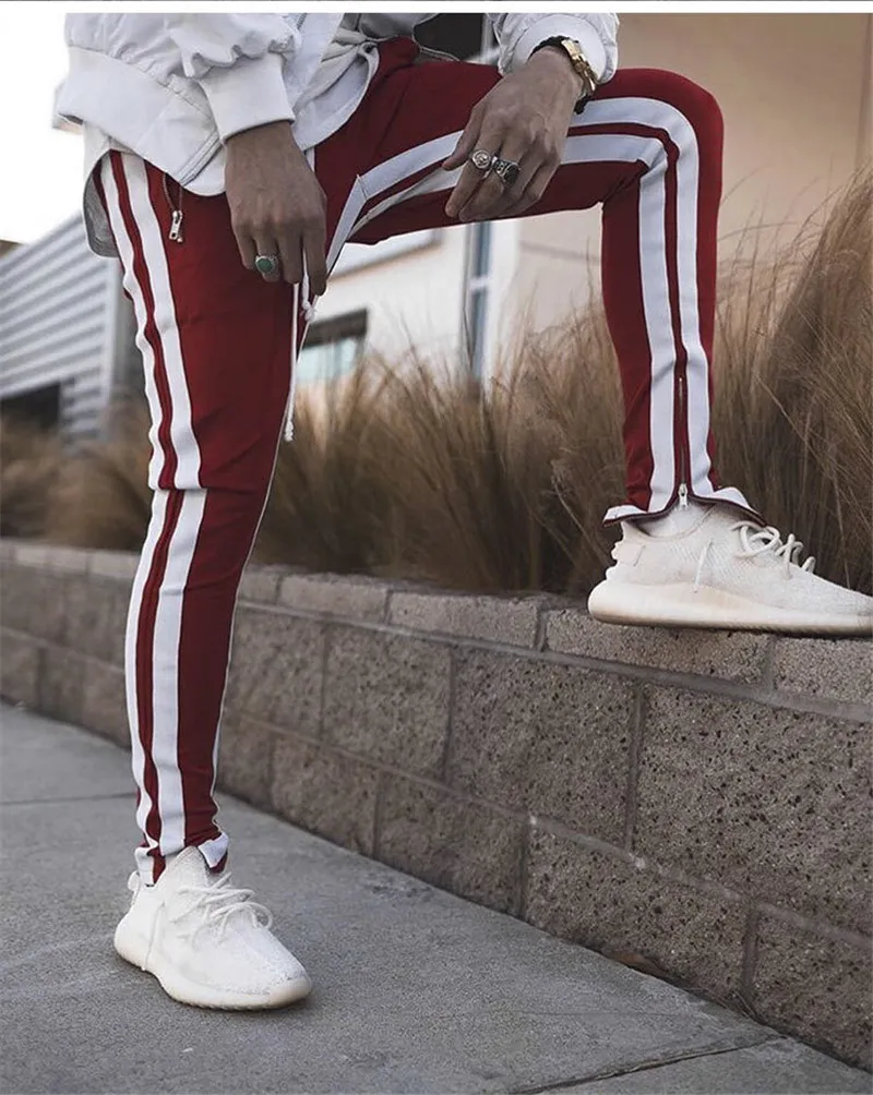 Custom Wholesale Sweat Track Pants with Stripes