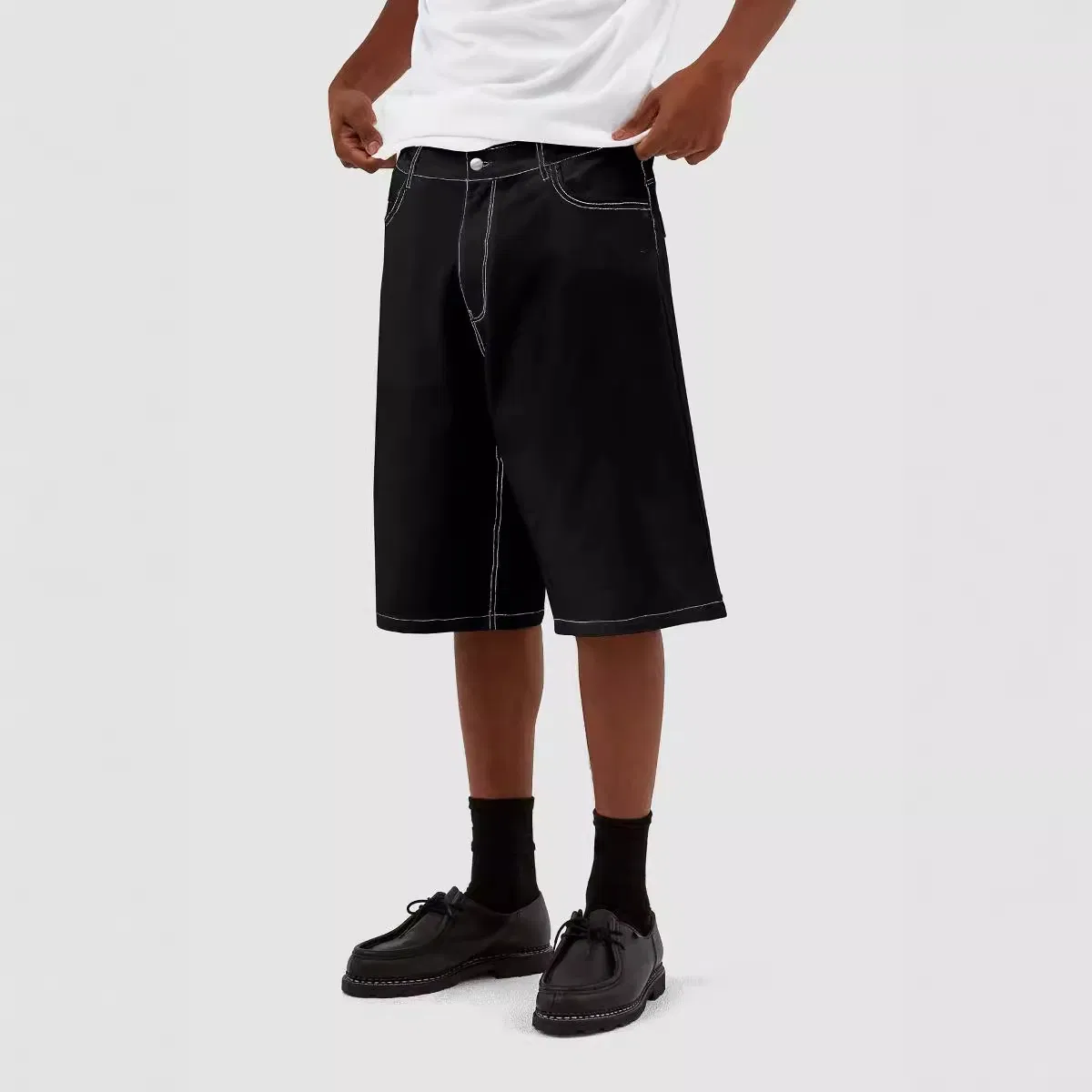 Bulk 95% Cotton 5% Spandex Straight Leg 7-9 Inch Mens Denim Shorts