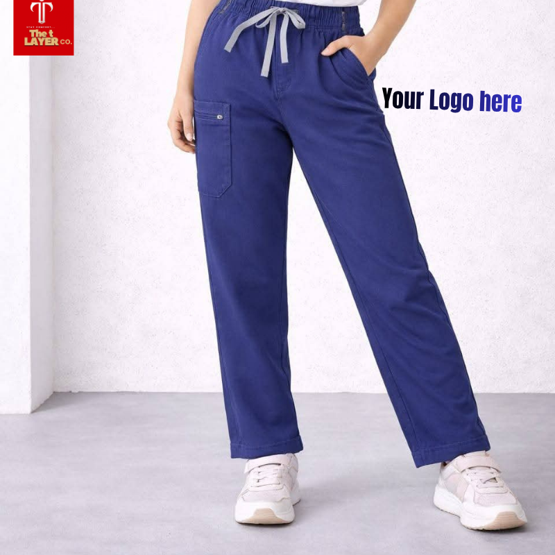 Pink Women Cargo Pants Mid Waist Drawstring Regular Fit Full Length Casual Breathable Spring with Pockets Solid Color
