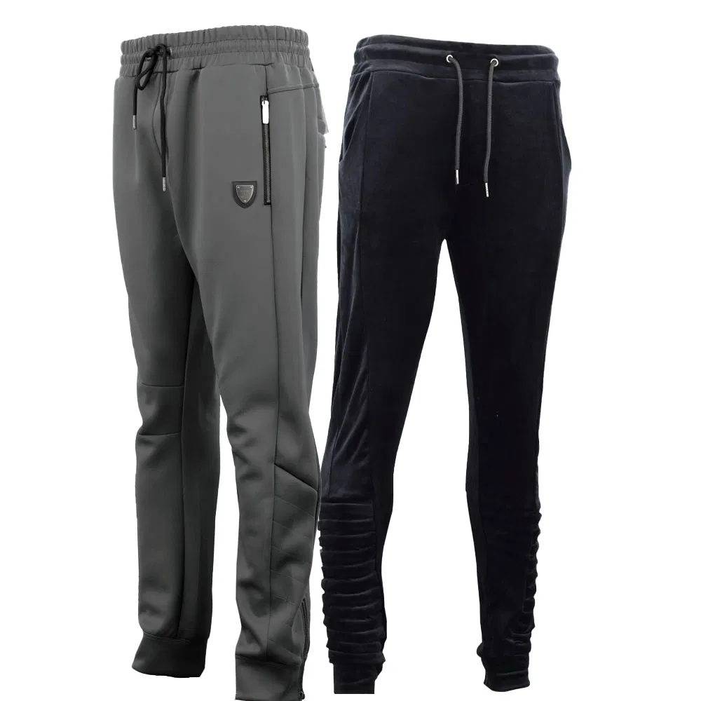 Hot Sale Fashion Design Velour Mens Track Joggers Pants with Custom Logo