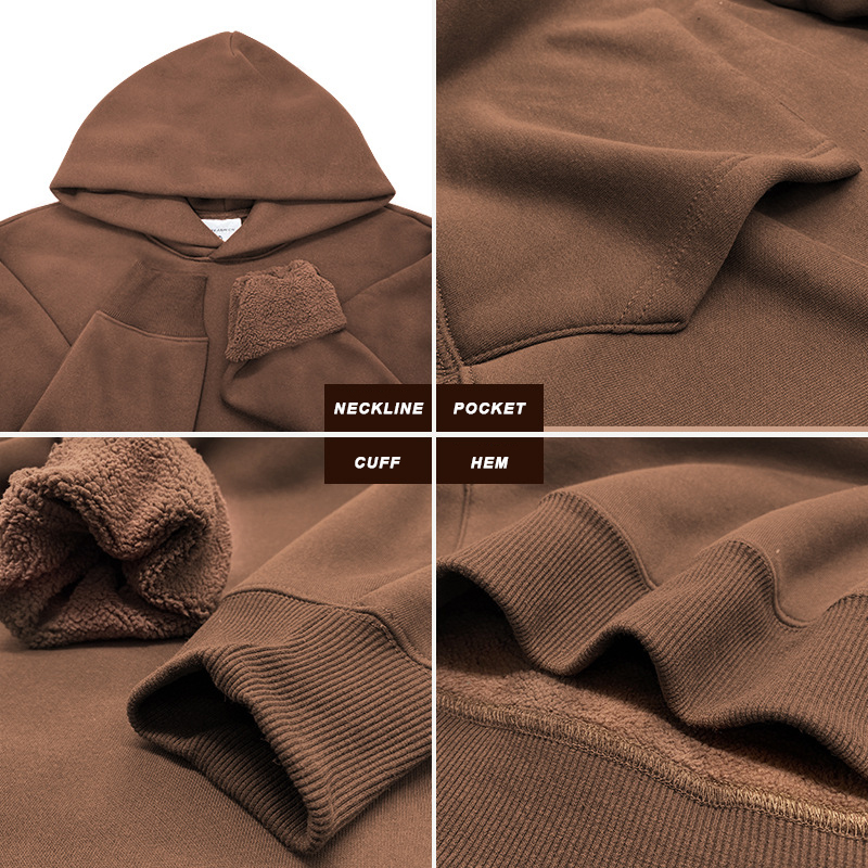 High Quality Pullover 500gsm Oversized Hoodie Custom Logo Blank Unisex Black Heavyweight Mens Hoodies
