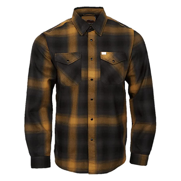 High Quality Customizable Men's Button Down Checked Flannel Shirts