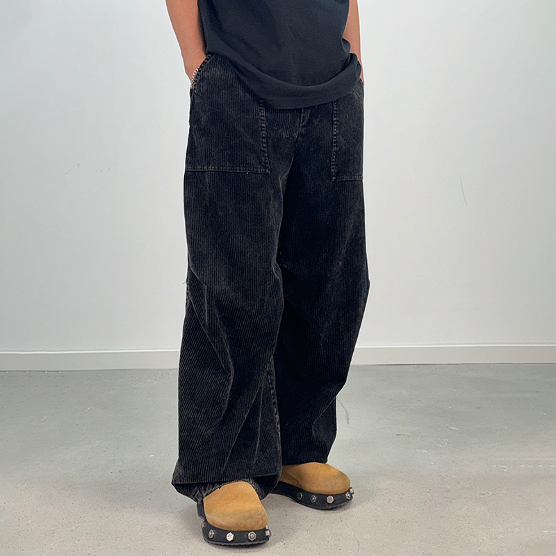 Men'S Stylish Custom Pants Cargo Baggy Cotton Corduroy Pants Men Casual Pants