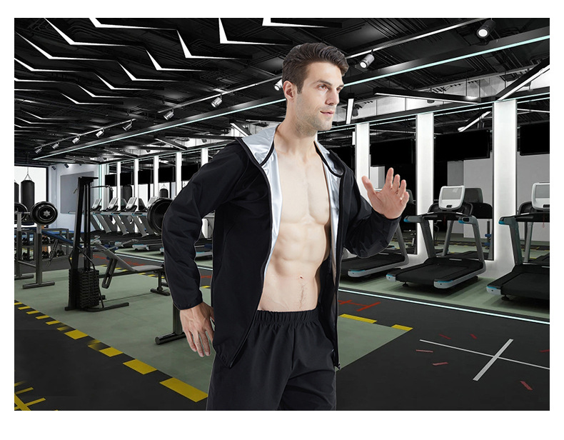 LVS Cross-border Special Men's Sports Running Fitness Windproof Solid Bomber Jacket Breathable Weight Reduction Heat Sweat