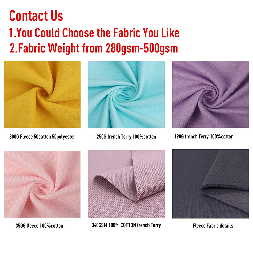 High Quality 500g No Strings Blank Fleece Drop Shoulder Hoodies Men Cotton Pullover Wholesale Custom Printing Embroidery Hoodies