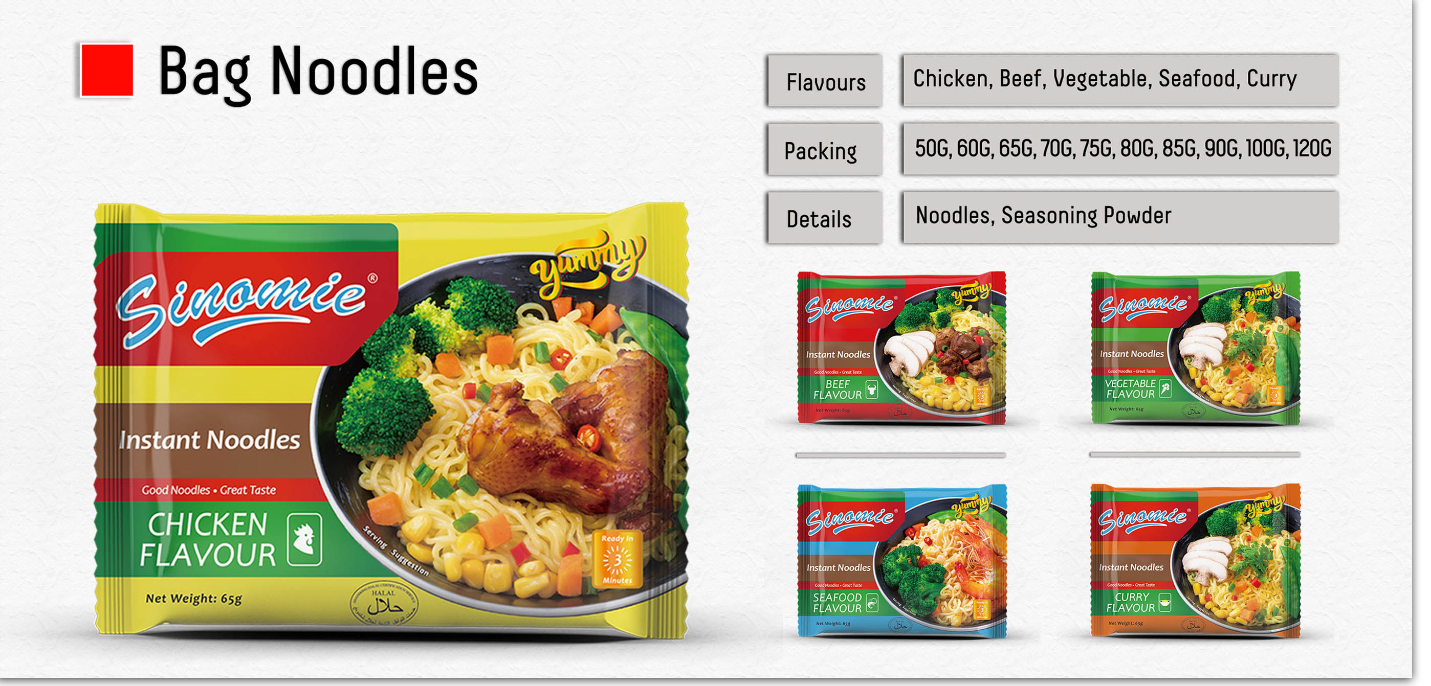 Wholesale Chinese Bag & 5PCS Package Oem Health All Flavor Instant Noodles