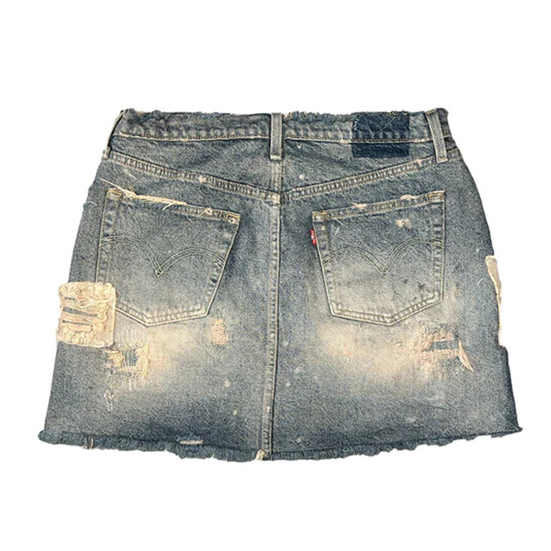 DIZNEW Custom OEM Plus-size Women's Clothing Casual Denim Skirts 2024 Famous Brand Designer Dresses