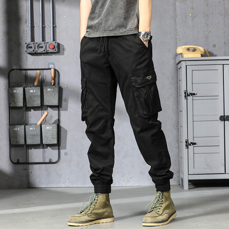 Cargo Pants Men Fashion 2023 Summer Black Fitness Tactical Trousers Streetwear Sweatpants Joggers Men Pants