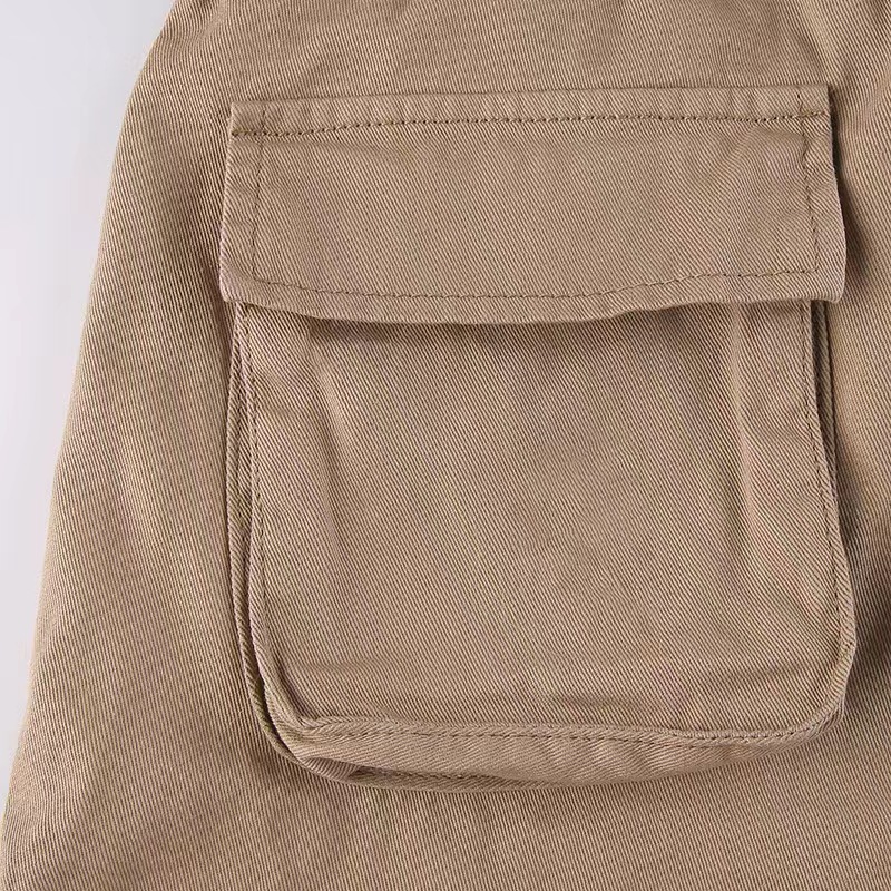 Wholesale Cargo Pants Ladies Casual Trouser Vintage Baggy Jeans Streetwear Women High Waisted Trousers With Pockets
