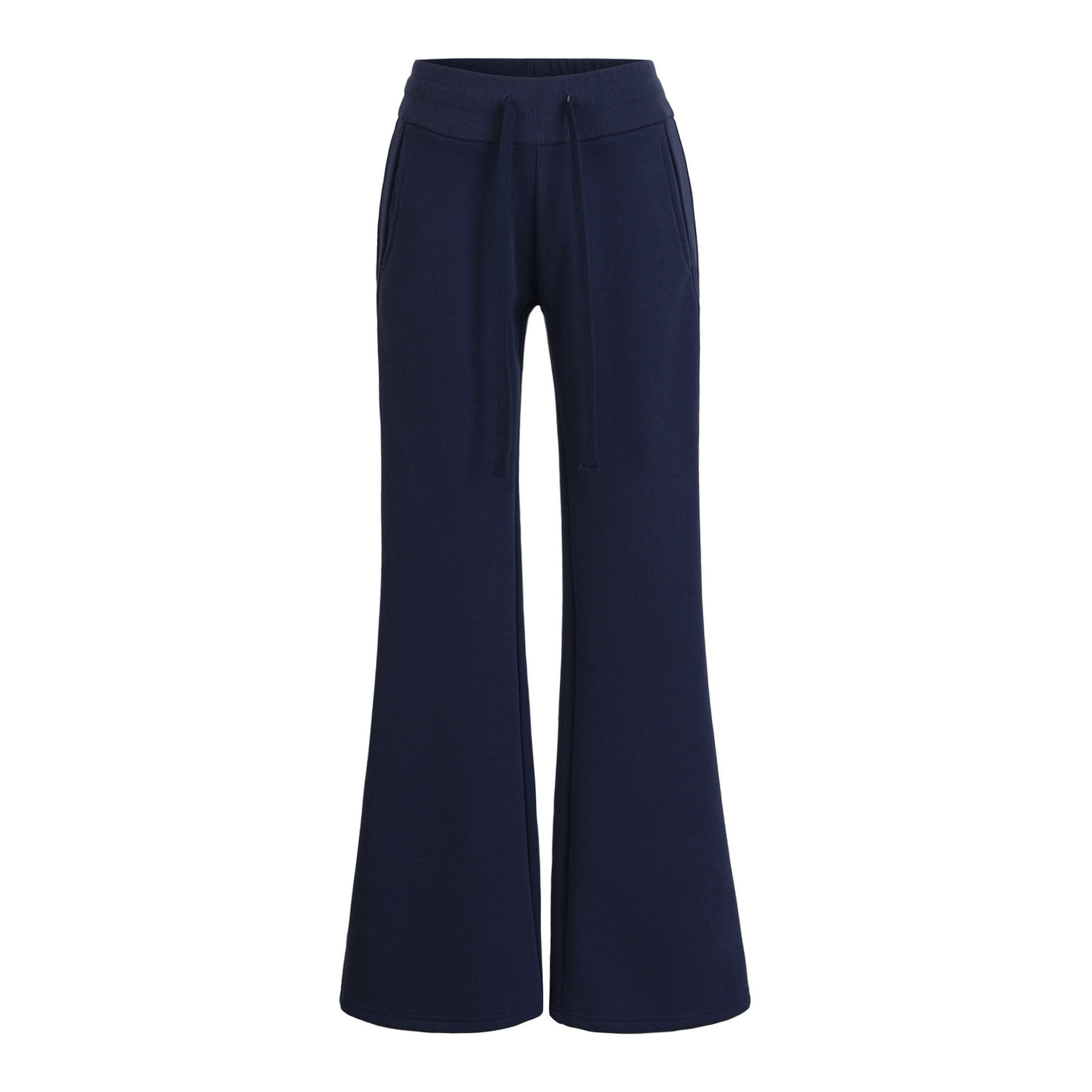 Women's Corduroy-Lined Low Waist Boot Cut Pants-Elastic Waist Loose Casual Lounge Sweatpants for Autumn Winter