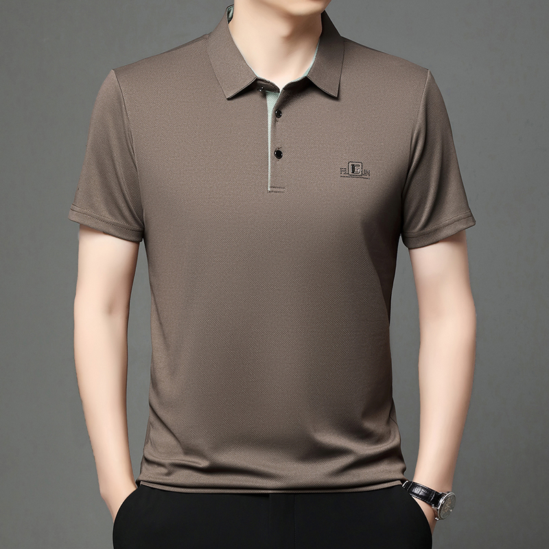 Men's Commuting Casual Short Sleeved Polo Business Daily Double Wear