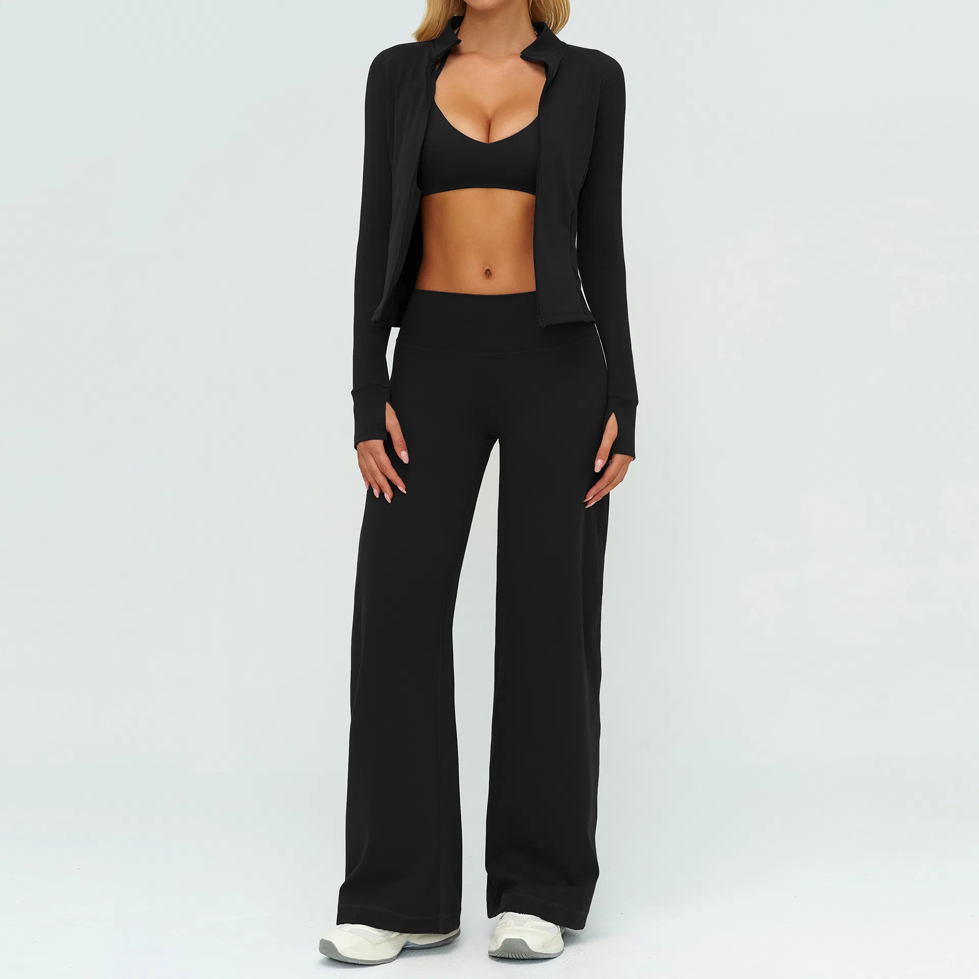 Women Sportswear Fleece Yoga Set Loose Casual Fitness Wear Online Cheap