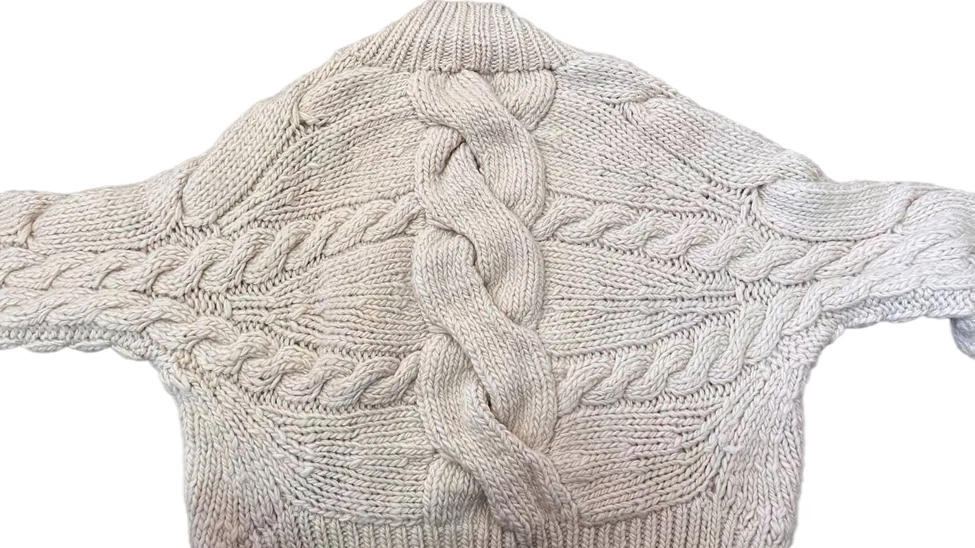 Fashion Crochet Women's Cardigan Knitted Sweater Clothes for Autumn/Winter Coat