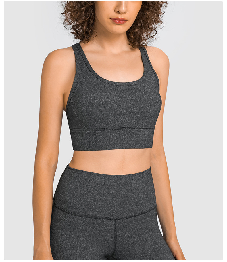 Fashion Clothing Woman Plus Size Sexy Sports Activewear U-Neck Bra Strappy Nude Sport Yoga Fitness Bra Wholesale Clothes