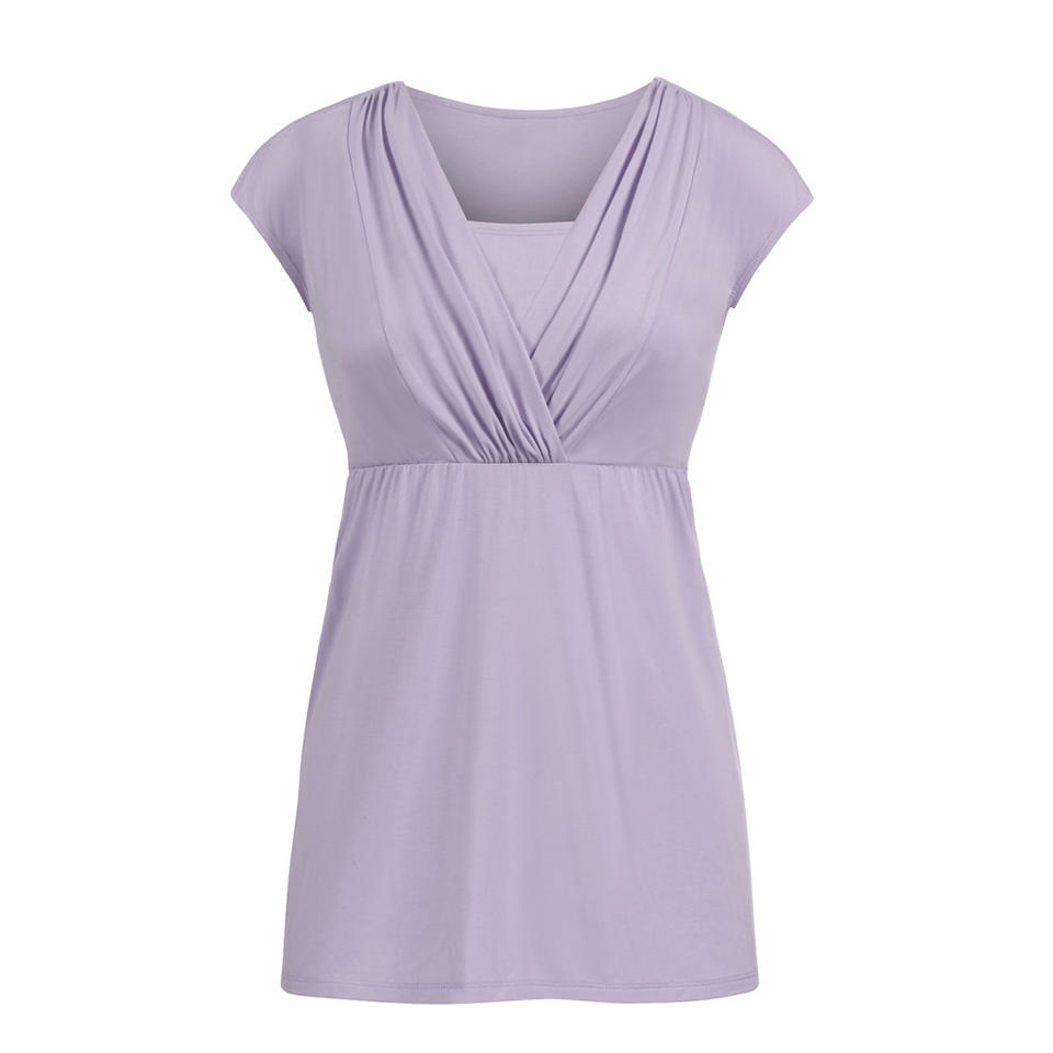 Soft Material Eco Friendly Plus Size Maternity Round Collar T Shirt Woman Nursing Sport Leisure Pregnancy Clothes