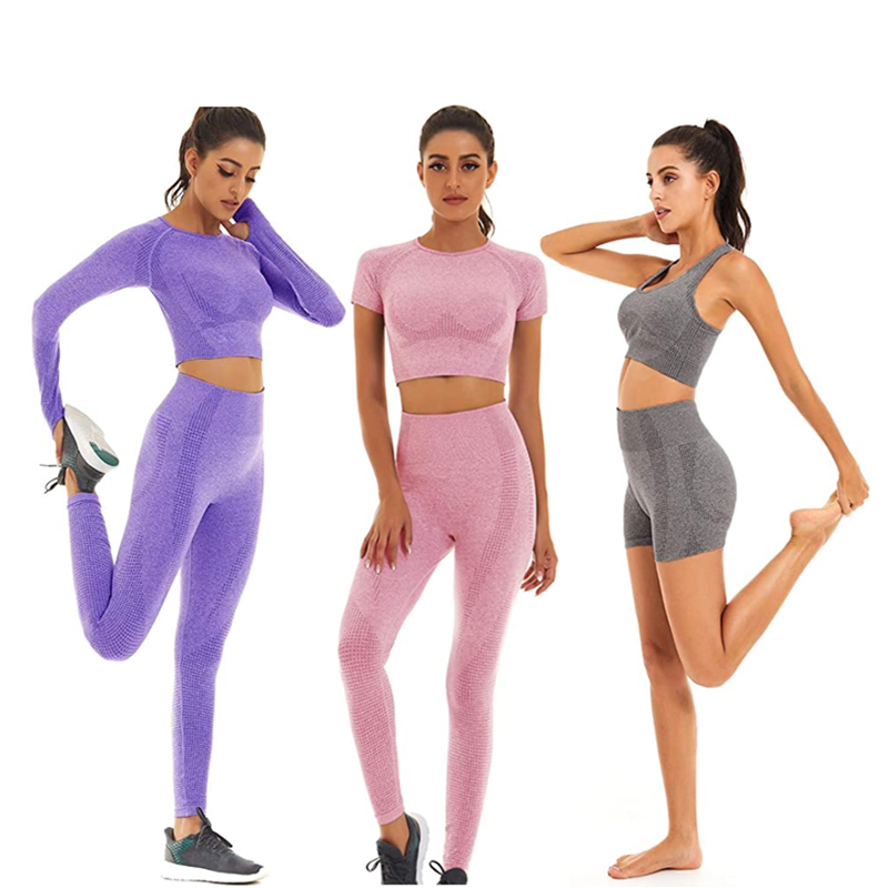Top Selling 5PCS Set Affordable Ropa De Yoga Compression Sportswear Training Wear Running Tracksuit Exercise Clothes, Custom Athletic Fitness Apparel for Women