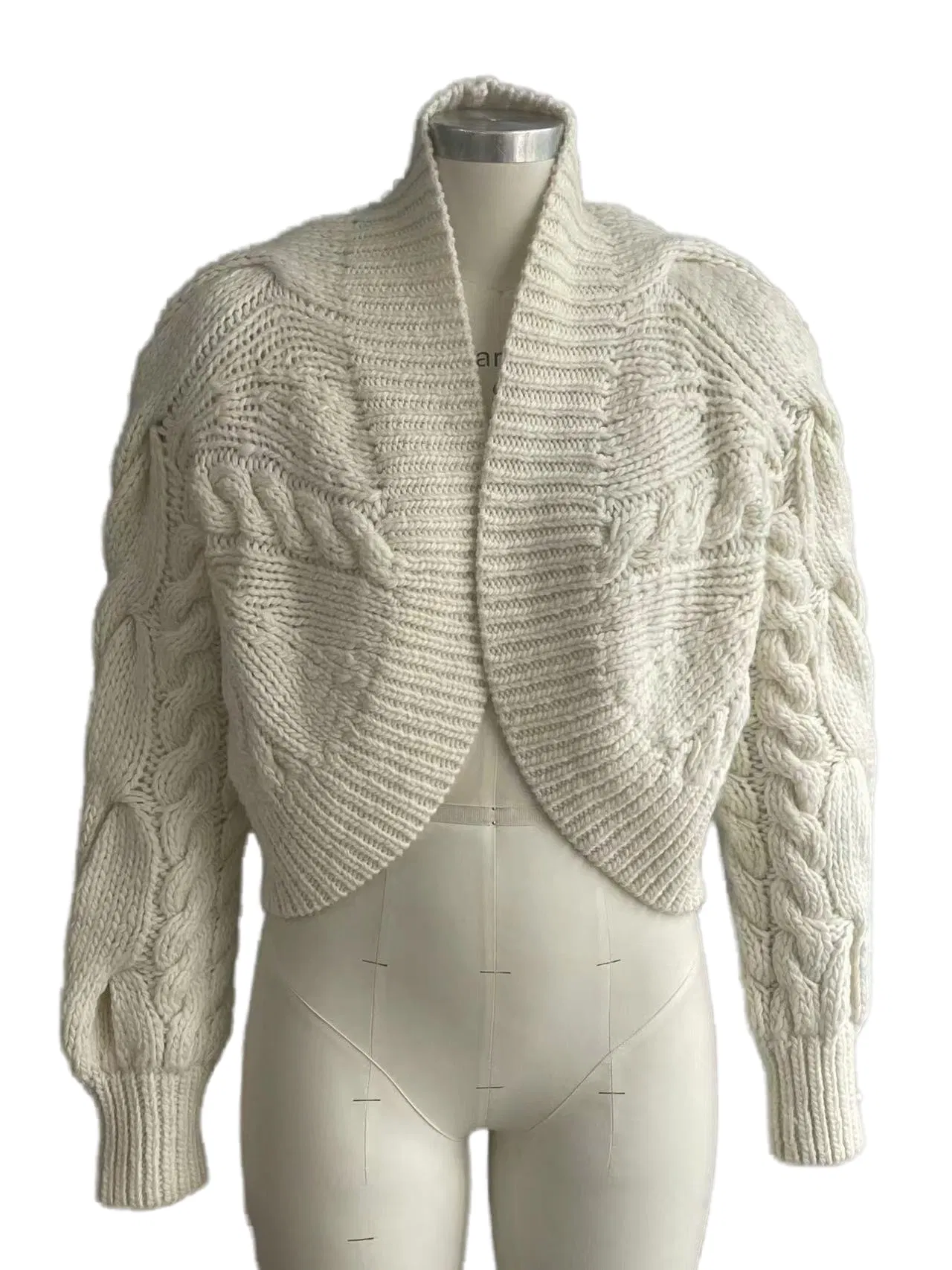 Fashion Crochet Women's Cardigan Knitted Sweater Clothes for Autumn/Winter Coat