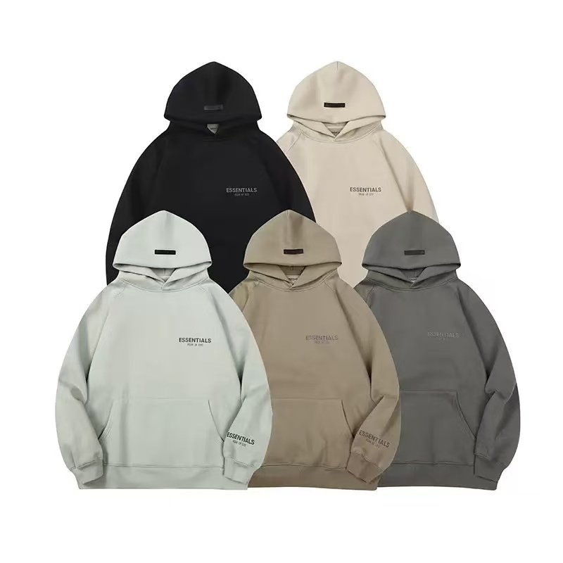 Fear of God Essentials Fashion Hip Hop Streetwear Clothes Brand Black Hoodie Sweatshirt