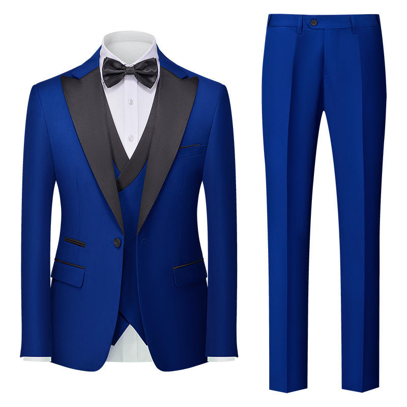 Elegant Black Tie Optional Single Breasted Notched Lapel Men's Formal Evening Wear for Galas Men's Dress