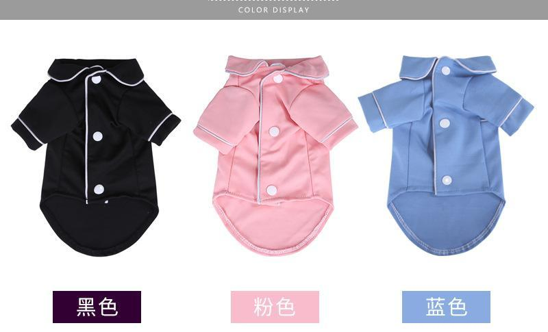 Soft Comfortable Fastener Nightdrees Dog Sleepwear Apparel Pet Clothes