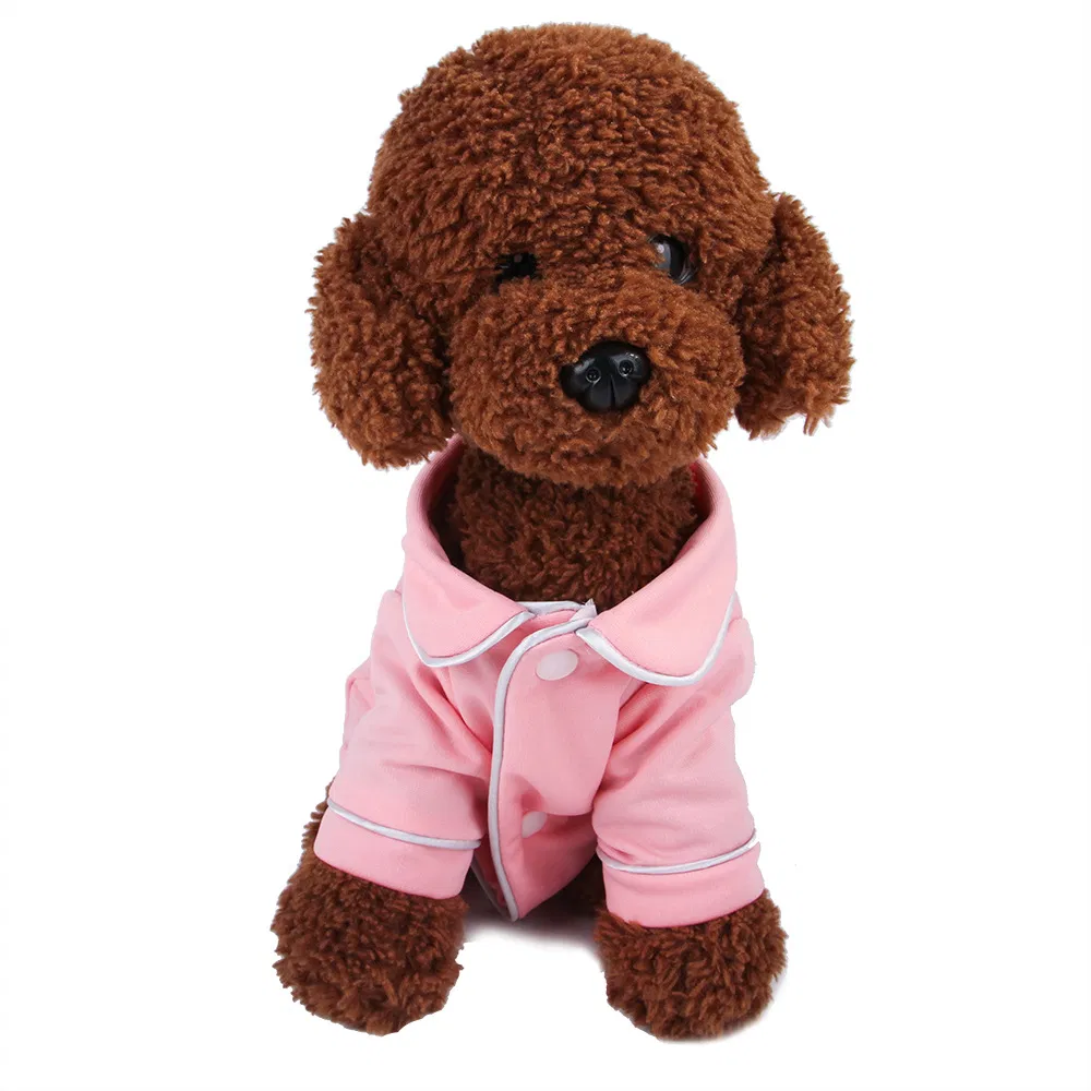 Soft Comfortable Fastener Nightdrees Dog Sleepwear Apparel Pet Clothes