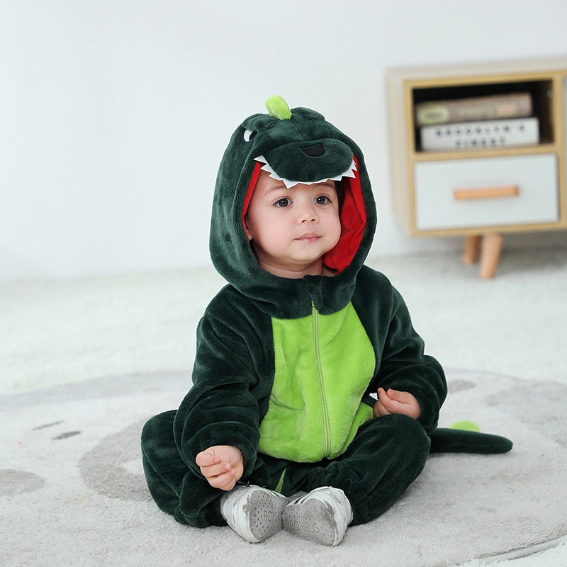 Fleece Baby Bodysuit Infant One Piece Kids Hooded Romper Outerwear Toddler Jacket