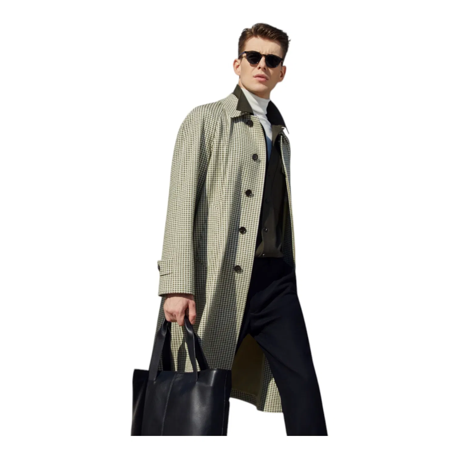 Tailored Fit Classic Wool Blend Custom Tailored for Business and Professional Wear Business Overcoat