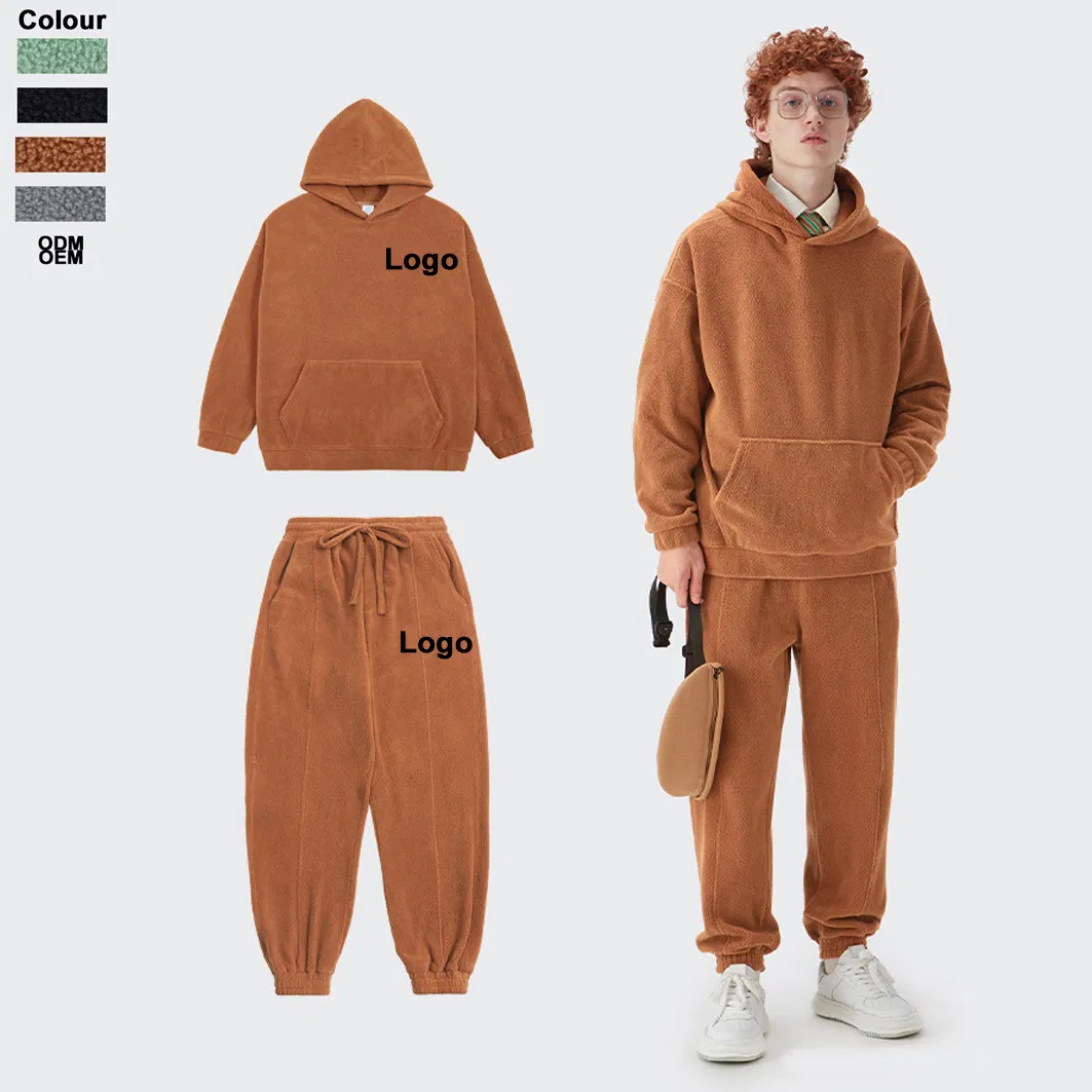 Tracksuit Jogger Sportswear Casual Sweatershirts Sweatpants Streetwear Pullover Wholesale Custom Tracksuits Solid Color Sports Suit Men Sets Gym Wear