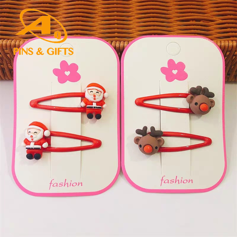 Fashion Colorful Layered for Organizer Brides Wedding Women Ribbon Bowknot Hairpin Children Kids Girls Christmas Bow Clip Gift Hair Accessories