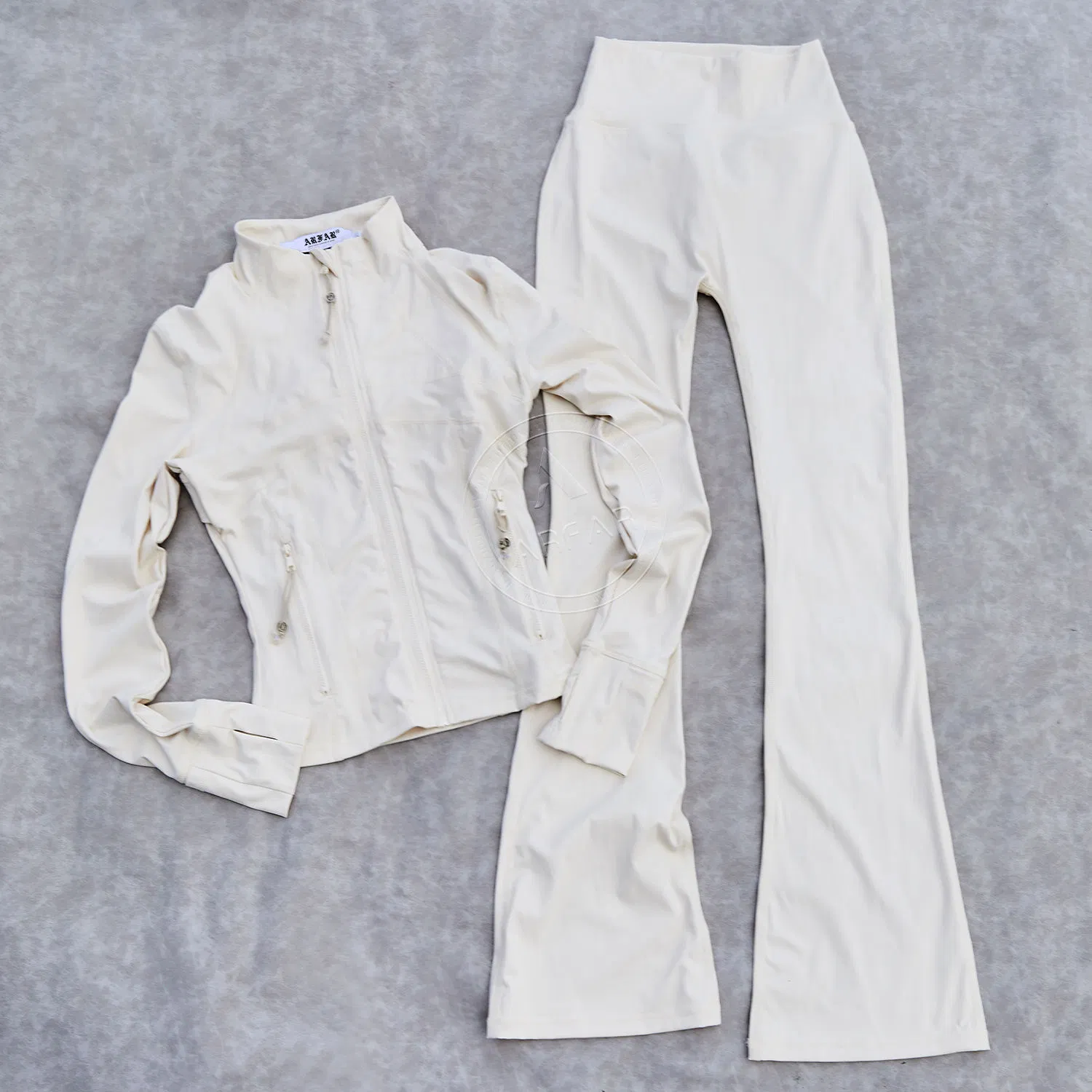 Fall Women Fitness Yoga Wear Outfit Zipper Jacket Flared Pants Yoga Wear Jogger Gym Activewear Two Piece Set Women Clothing