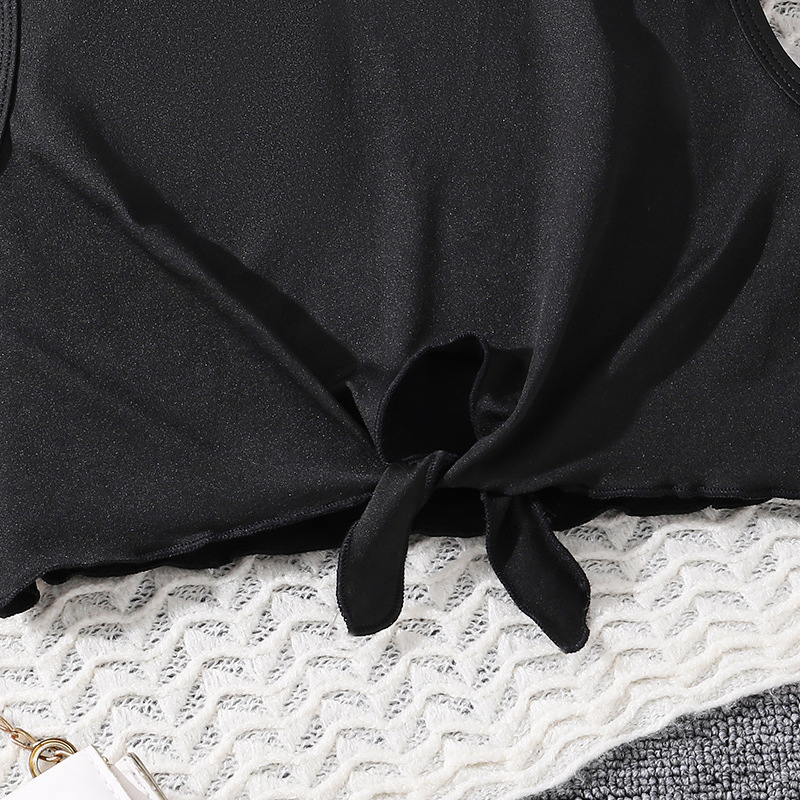 Boutique Fashion Cute Solid Pattern Casual Shirt Pants Style Children's Clothing