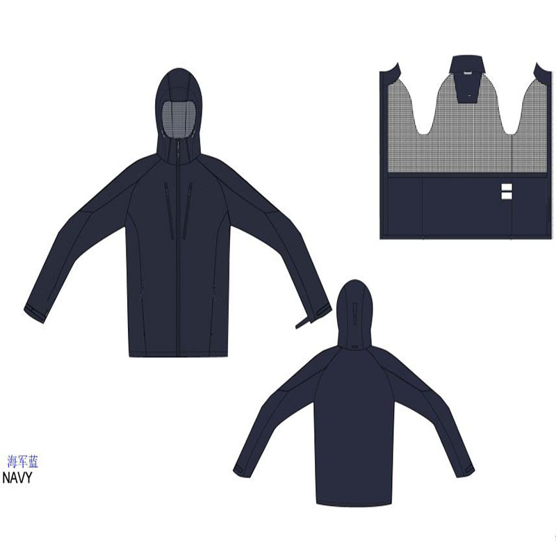 Modern Design Blue Color Jacket Men Worker Casual Coat Outerwear Jacket with Hooded