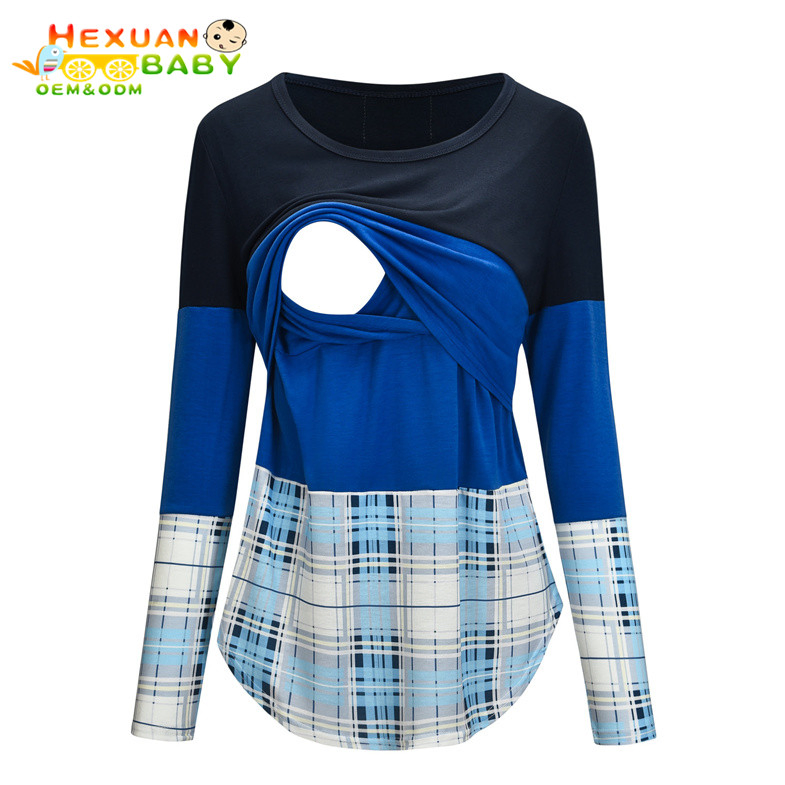 2025 Women Pregnancy Clothes Maternity Clothing Cotton Round Neck Long Sleeve Maternity Dress for Promotional Maternity