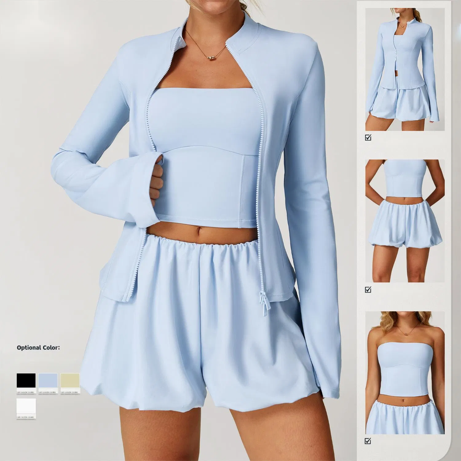 Women's Upf 50+ Sun Protection Zip-up Jacket – Quick-Dry Breathable Long Sleeve Yoga Outerwear for Running &amp; Fitness