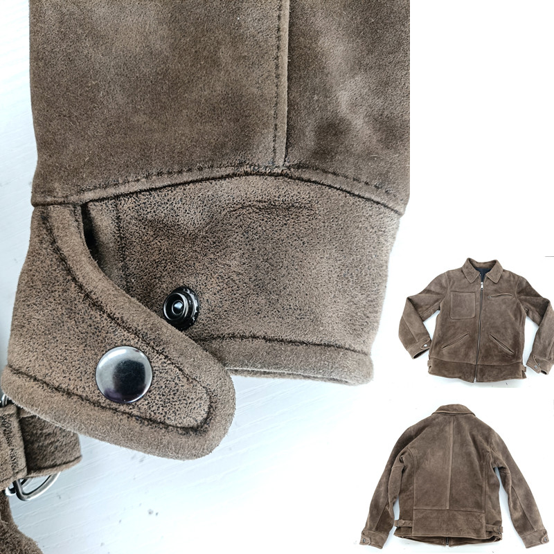 Genuine Leather Trench Coat Padded Jackets Winter Faux Suede Clothing