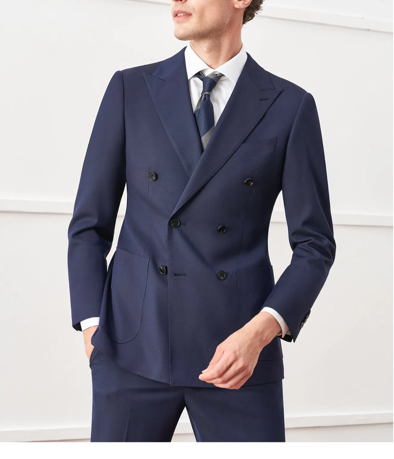 Aoshi Blazers Customized Men′ S Suit Classic Doubled Breasted Business Suit Fashion Outer Wear