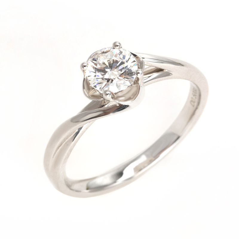 Minimalist Jewellery Lab-Grown Round Diamond Ring Fashion Women Ring Accessories