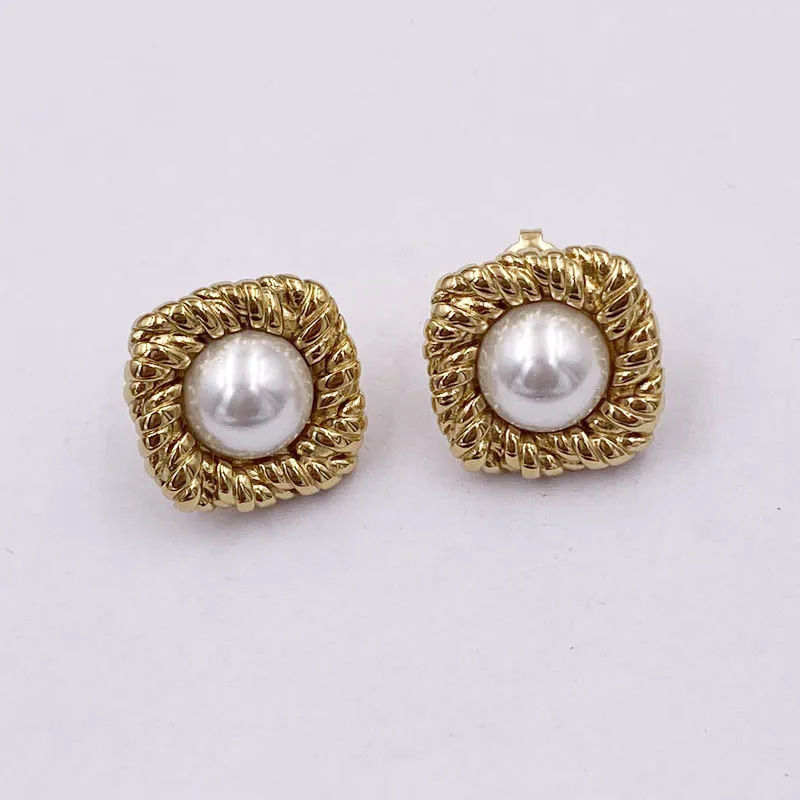 Unique Cool-Tone Square Shape Studs Fashion Earring 6
