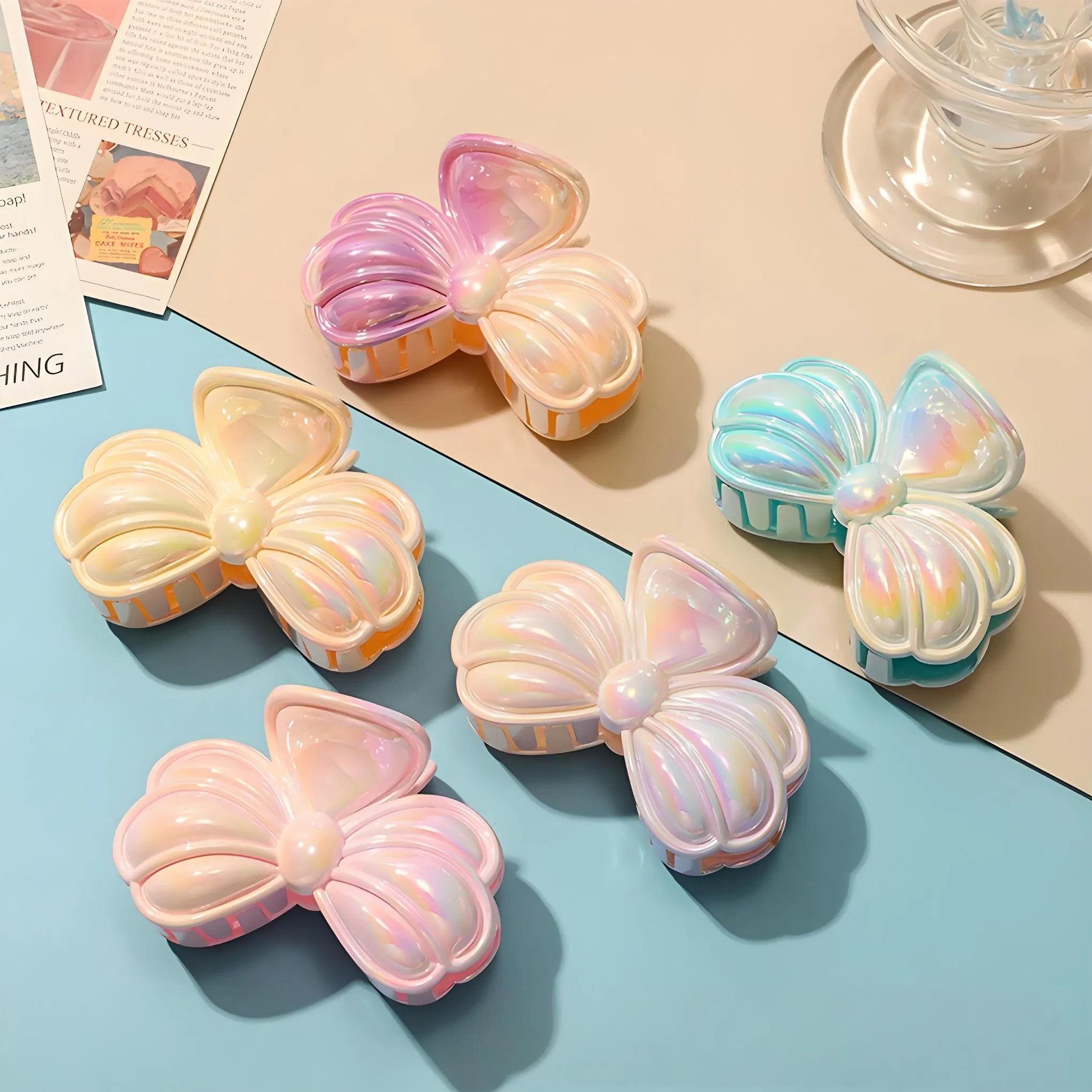 Colorful Shell Claw, Vacation Style, Back of The Head Updo, Shark Claw, Mermaid Girl, Frangipani Claw Girl Lovely Hairpins Barrettes Fashion Hair Accessory