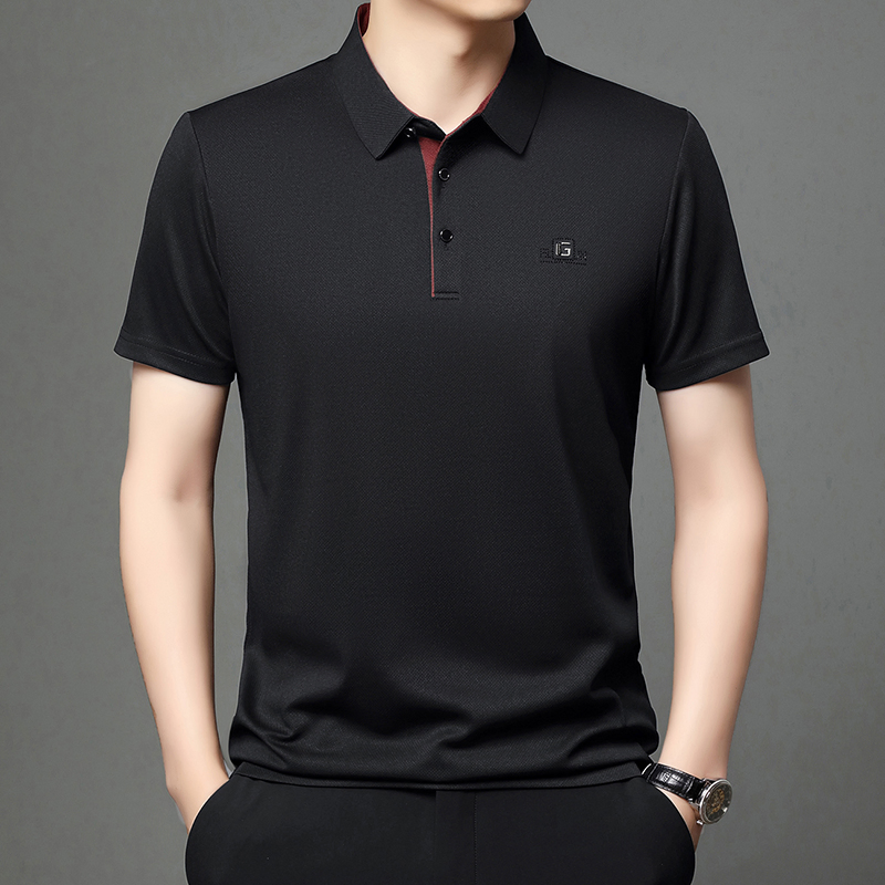 Men's Commuting Casual Short Sleeved Polo Business Daily Double Wear