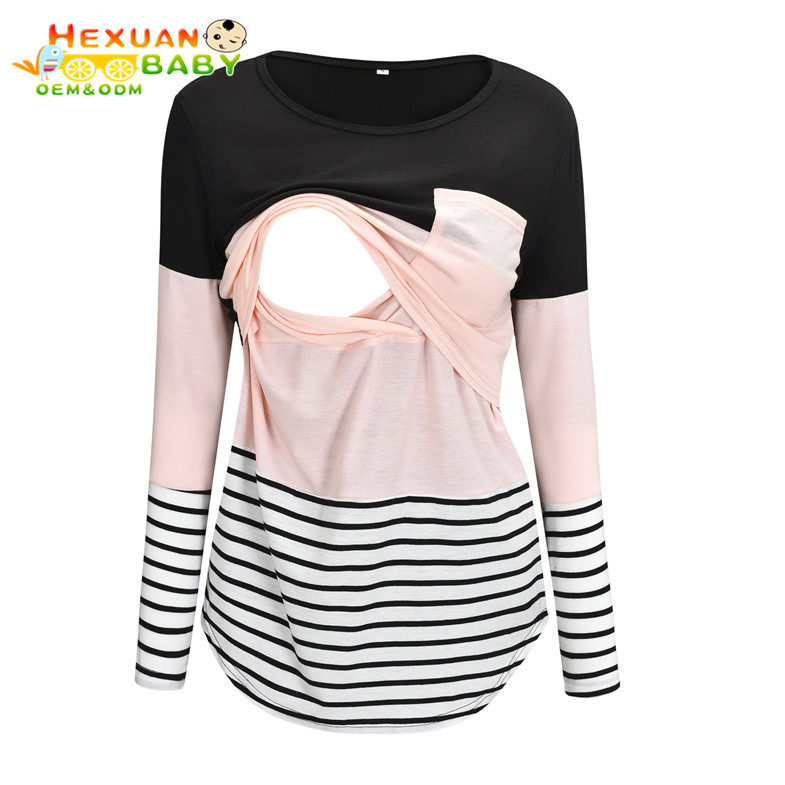 Women's 2025 Fall Maternity Nursing Tops T Shirts Long Sleeve Breastfeeding Clothes