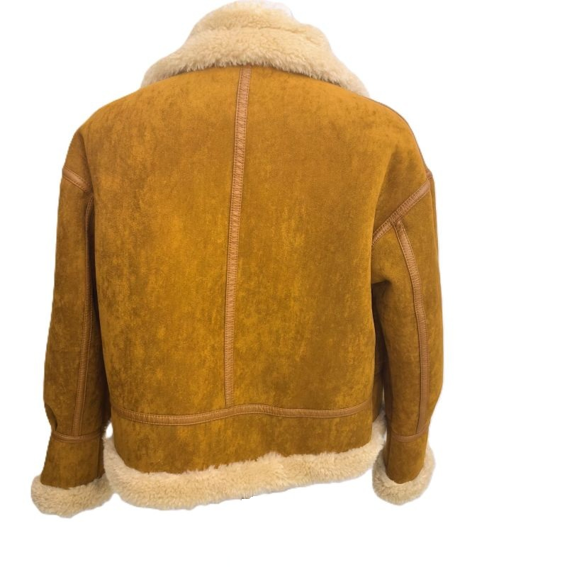 Factory Wholesale Faux Shearling Lined PU Leather Jacket Warm Urban Streetwear Outerwear