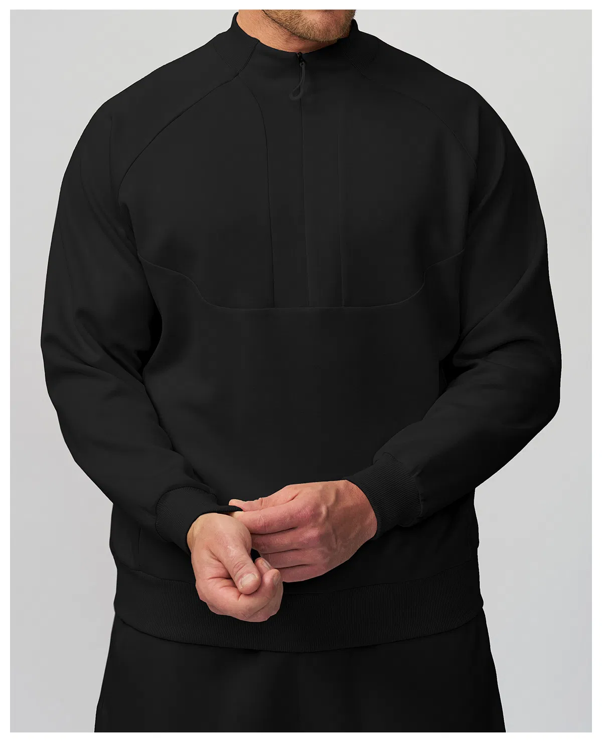 Men's Winter Lightweight Zipper Long Sleeves Sport Top Training Fitness Sweatsuit Baselayer Casual Wear Shirt